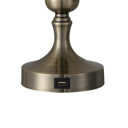 candeeiro de mesa em metal dourado série khalifa 28cm