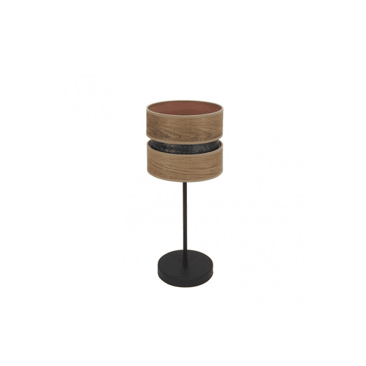 candeeiro de mesa metálico cor preta série colet 18cm