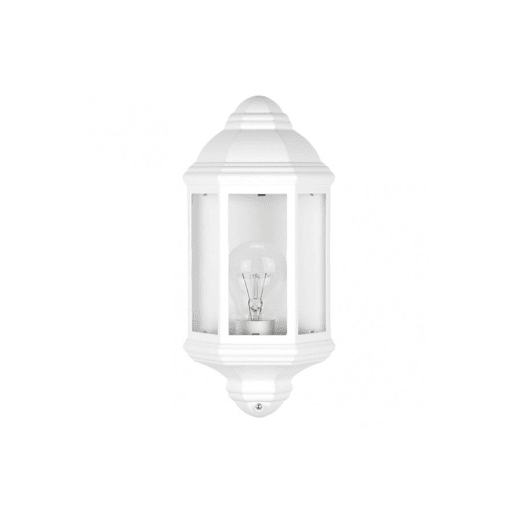 candeeiro de parede para exterior em alumínio branco série shaula 16,5cm