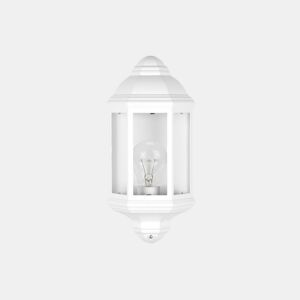 candeeiro de parede para exterior em alumínio branco série shaula 16,5cm