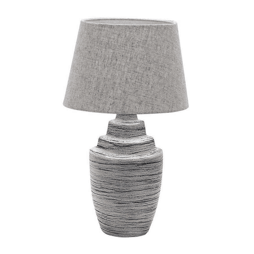 candeeiro de mesa em cerâmica cor cinzenta série tui 24cm