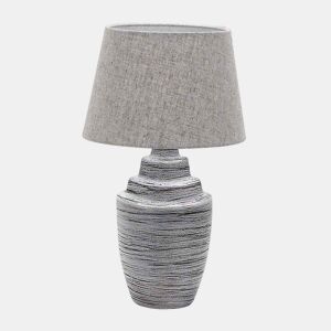 candeeiro de mesa em cerâmica cor cinzenta série tui 24cm