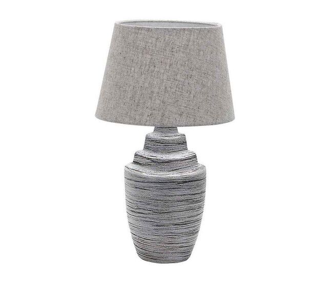 Lampara sobremesa ceramica color gris serie tui 24cm