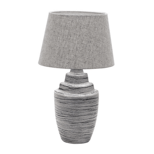 candeeiro de mesa em cerâmica cor cinzenta série tui 24cm