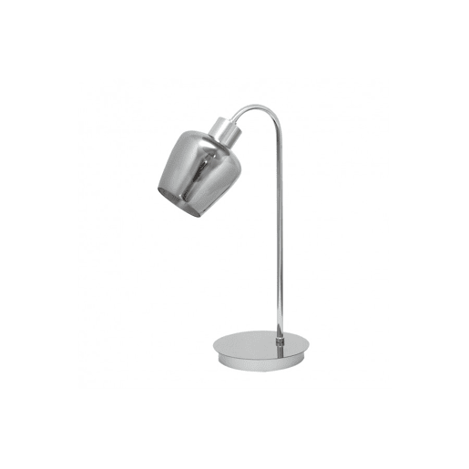 candeeiro de mesa em metal cromado série soline 18cm