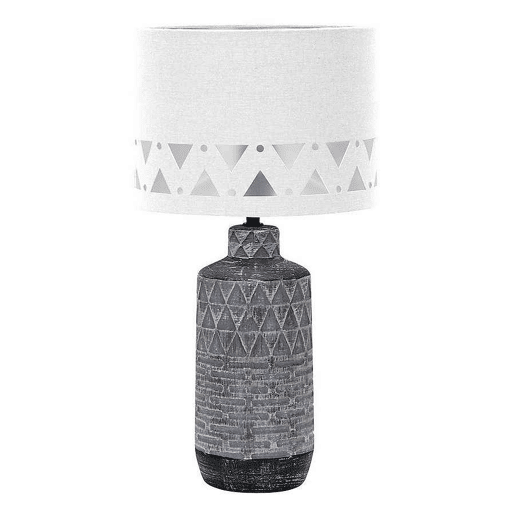 candeeiro de mesa em cerâmica cor cinzenta série mos 24cm