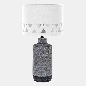 candeeiro de mesa em cerâmica cor cinzenta série mos 24cm