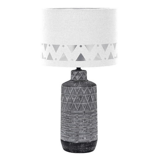candeeiro de mesa em cerâmica cor cinzenta série mos 24cm