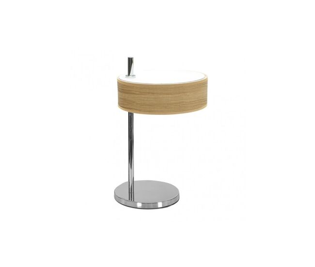 Lampara sobremesa metal color cromo serie haiti 22cm