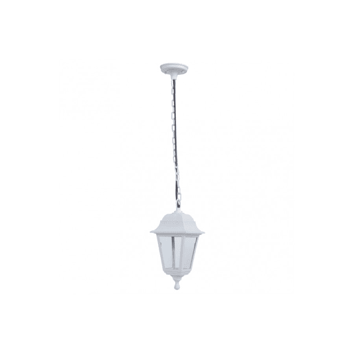 pendente de policarbonato para exterior cor branca série basil 15cm
