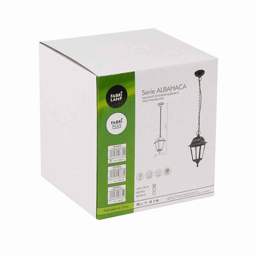 pendente de policarbonato para exterior cor branca série basil 15cm