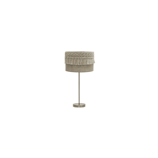 candeeiro de mesa em tecido bege série ekaterina 30cm