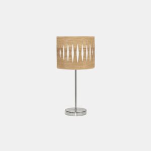 candeeiro de mesa em metal niquelado série alexandra 17cm