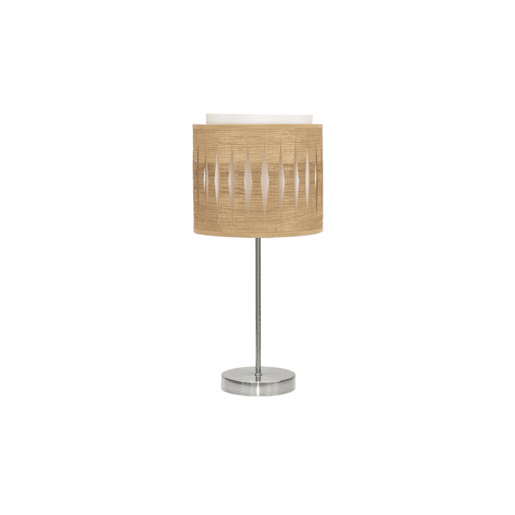 candeeiro de mesa em metal niquelado série alexandra 17cm
