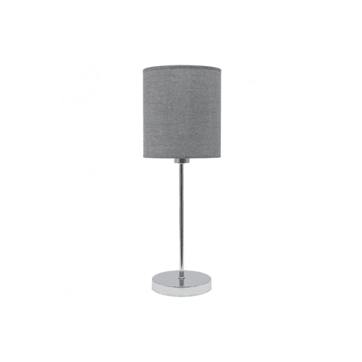 candeeiro de mesa em metal prateado série axel 17cm