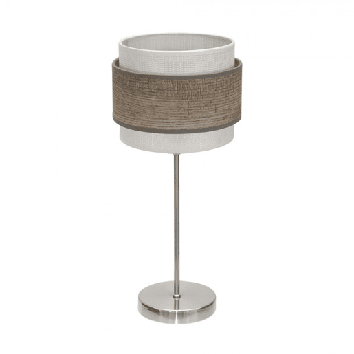 candeeiro de mesa em metal niquelado série myriam 18cm