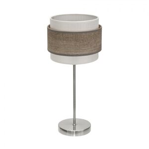 candeeiro de mesa em metal niquelado série myriam 18cm