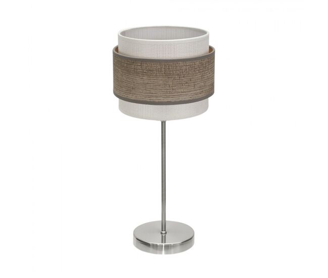 Lampara sobremesa metal color niquel serie myriam 18cm