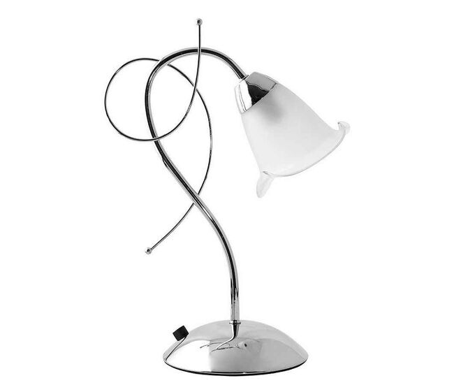 Lampara sobremesa metal color cromo serie adelfa 15cm