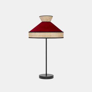 candeeiro de mesa metálico cor vermelha série fabrizio 30cm