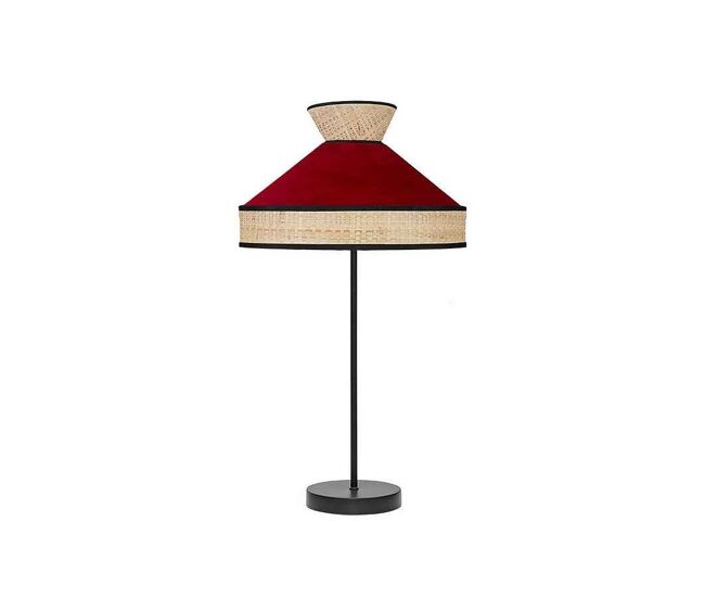 Lampara sobremesa metal color rojo serie fabrizio 30cm