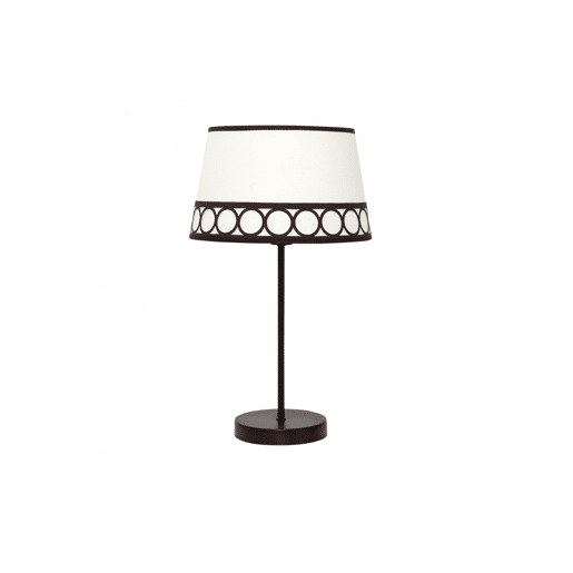 candeeiro de mesa em metal cor castanha série dalia 25cm