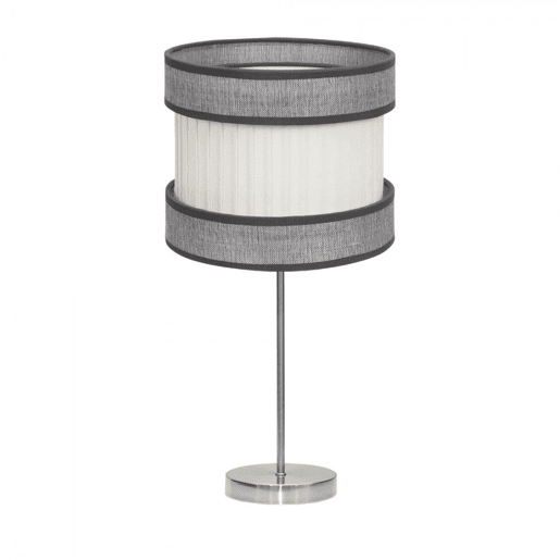 candeeiro de mesa em metal niquelado série home 30cm