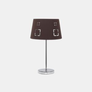 candeeiro de mesa em metal cromado série celaya 25cm