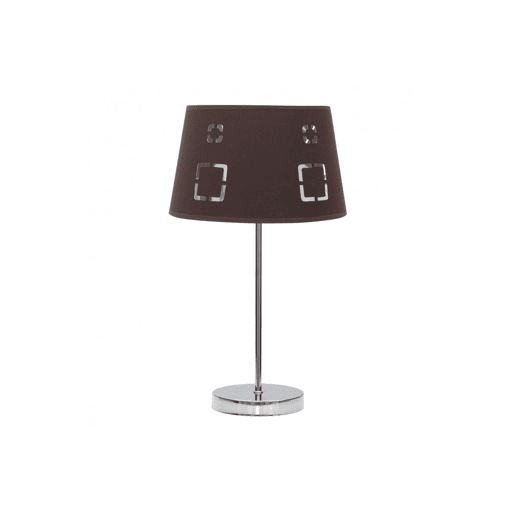 candeeiro de mesa em metal cromado série celaya 25cm