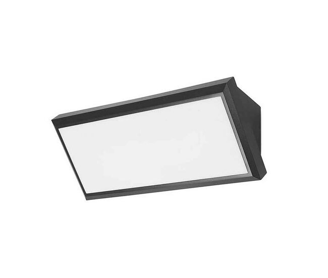 Aplique de exterior policarbonato color negro serie samper 26.5cm