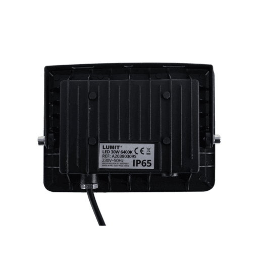 projector de exterior alumínio cor preta série tumut 16,7cm
