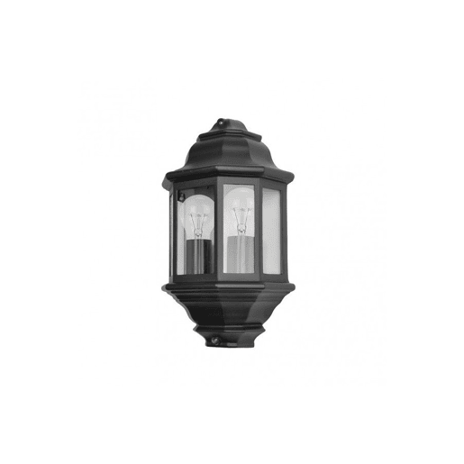 candeeiro de parede para exterior em alumínio preto série shaula 22cm