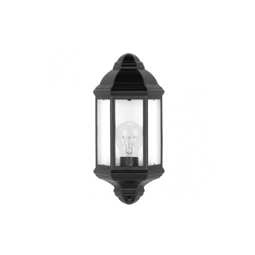 candeeiro de parede para exterior em alumínio preto série shaula 16,5cm