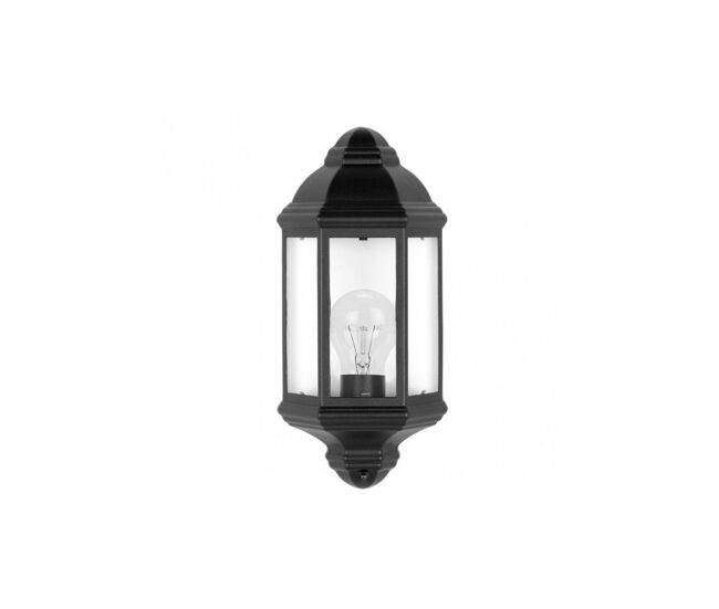 Aplique de exterior aluminio color negro serie shaula 16.5cm