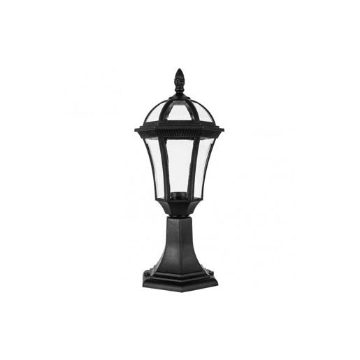 candeeiro de parede de policarbonato para jardim cor preta série comino 17,6cm