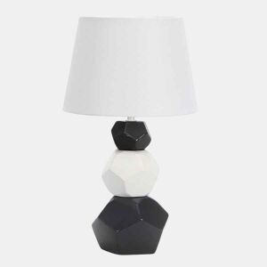 candeeiro de mesa em cerâmica série cor branca foz 24cm