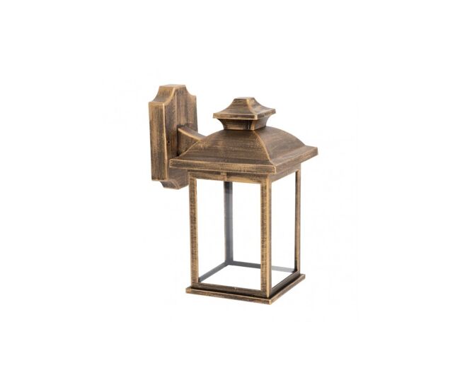 Aplique de exterior policarbonato color dorado serie alcandia 17cm