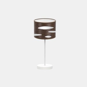 candeeiro de mesa metálico cor branca série odra 17cm