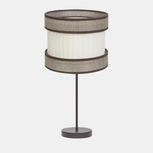 candeeiro de mesa em metal cor castanha série casa 30cm