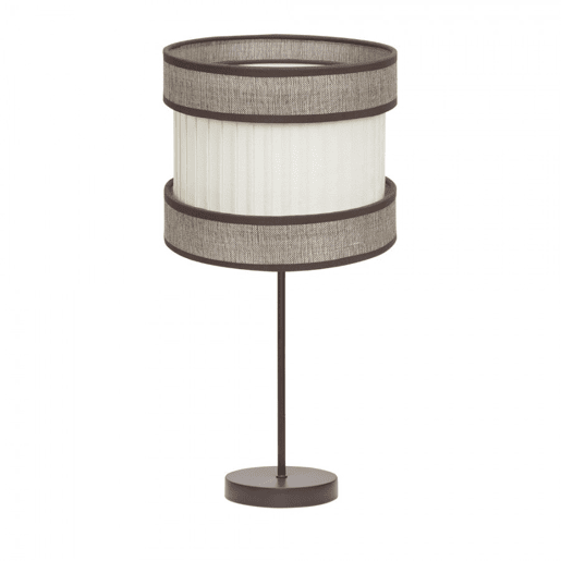 candeeiro de mesa em metal cor castanha série casa 30cm