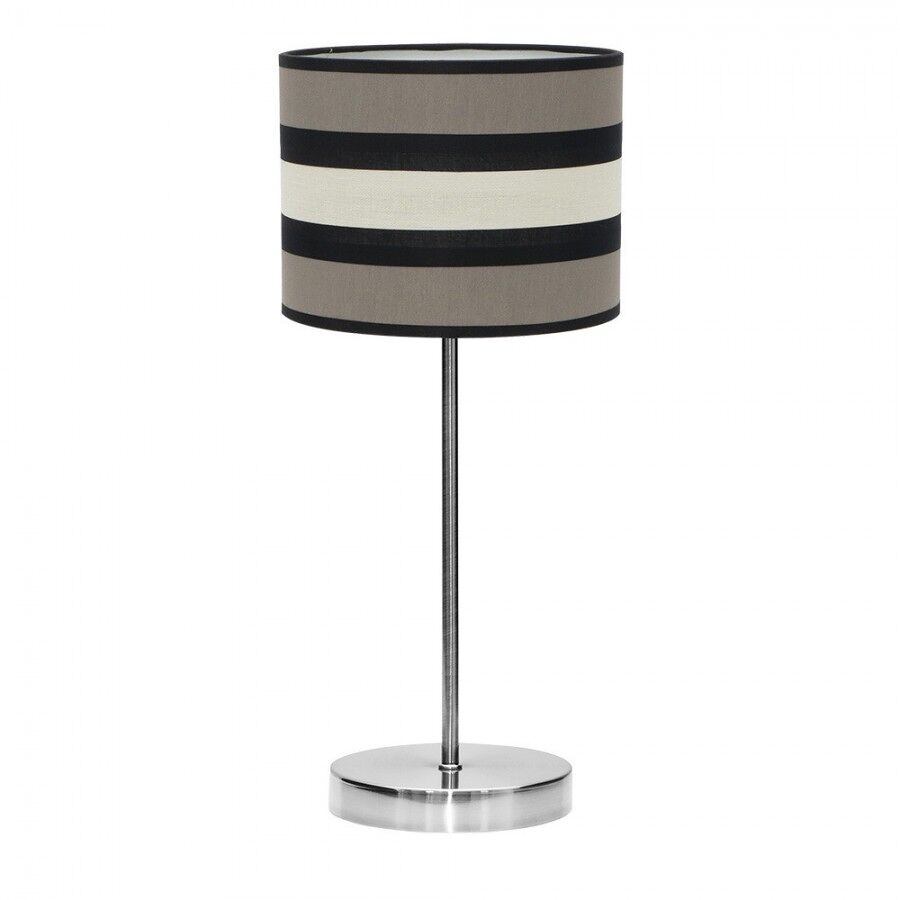 Lampara sobremesa metal color cromo serie karla 25cm