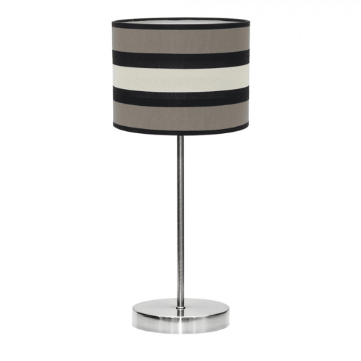 candeeiro de mesa metal cor cromada série karla 25cm