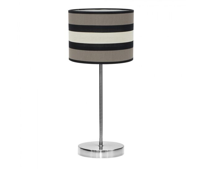 Lampara sobremesa metal color cromo serie karla 25cm