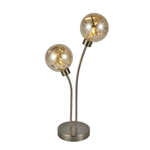 candeeiro de mesa em metal dourado série varanasi 27cm