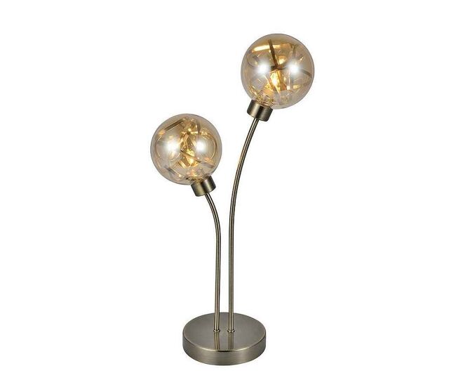 Lampara sobremesa metal color dorado serie varanasi 27cm