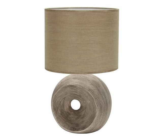 Lampara sobremesa ceramica color beige serie ea 30cm