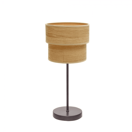 candeeiro de mesa em metal castanho série smile 18cm