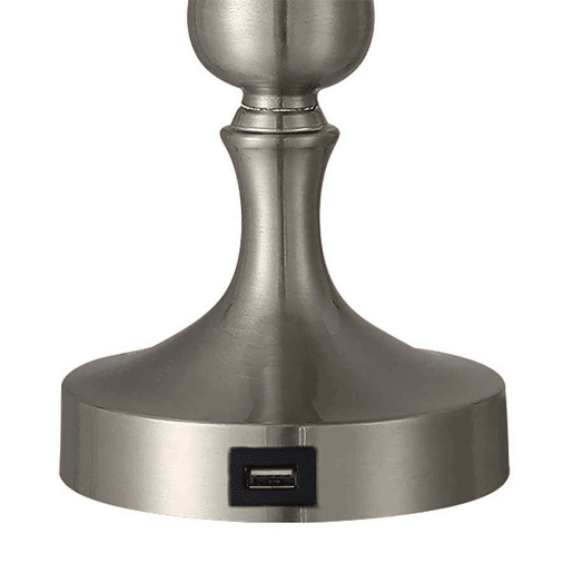 candeeiro de mesa em metal niquelado série khalifa 28cm