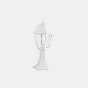 candeeiro de parede para jardim em policarbonato branco série albahaca 16,5cm