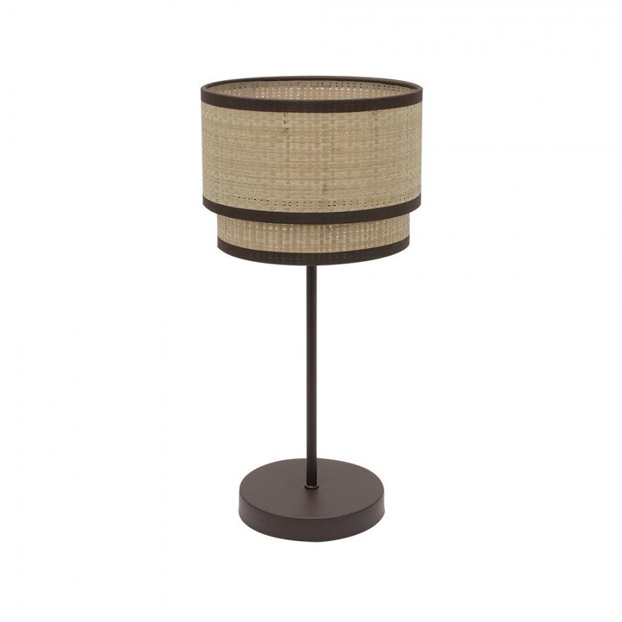 Lampara sobremesa metal color marron serie roque 30cm
